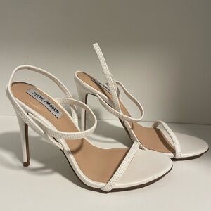 Steve Madden White Strappy Heels